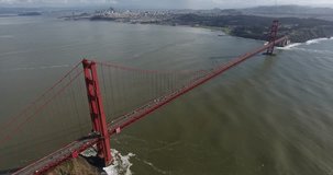 Famous Golden Gate Bridge, San Francisco. Captured by Drone