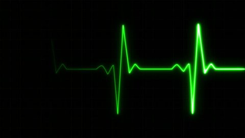 Heart beat pulse in green