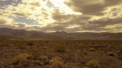 sunny cloudy sky in death valley