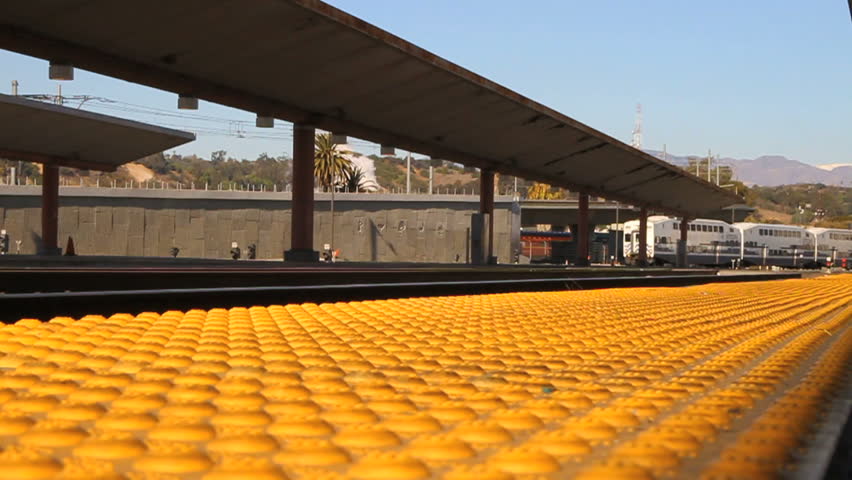 Trains Arriving Leaving at Sunny Station