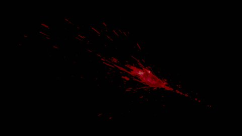 Organic Splattered Blood Element with alpha channel for any compositing software: ready for your VFX shot, title sequence, or that Halloween montage, crime scenes, and horror films.