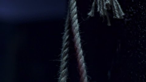 Rope loop on a dark background.