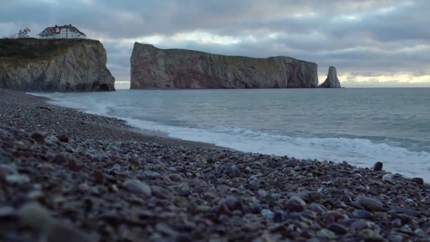 Percé Rock, Quebec, Canada at sunrise
