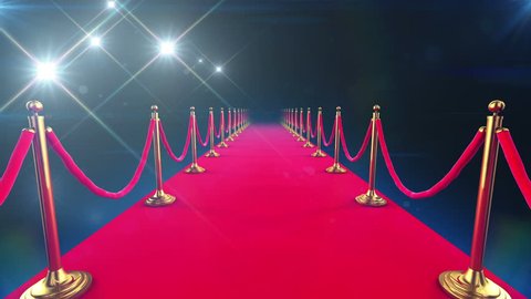 Red Carpet Event. Beautiful Looped Animation of a walk down and paparazzi camera flashes. Alpha channel. HD 1080.