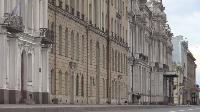 SAINT PETERSBURG, RUSSIA - 5/10/2012 : Many Tall Huge Buildings at Russia