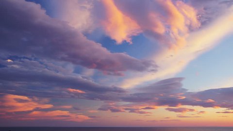 4K UHDTV panoramic time-lapse of sunset sky