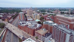 Aerial drone video Boston Cambridge MA