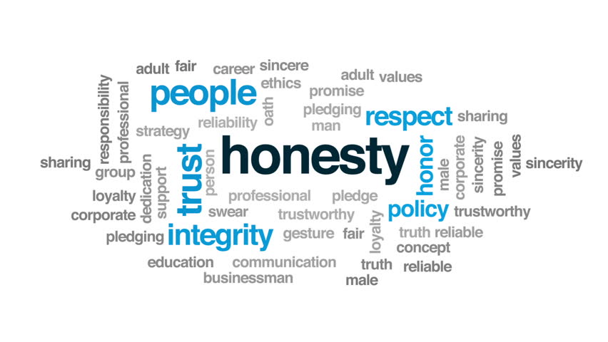 honesty animated word cloud text design Stock Footage Video (100% ...