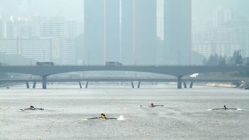 Rowing Race on the River - Hong Kong