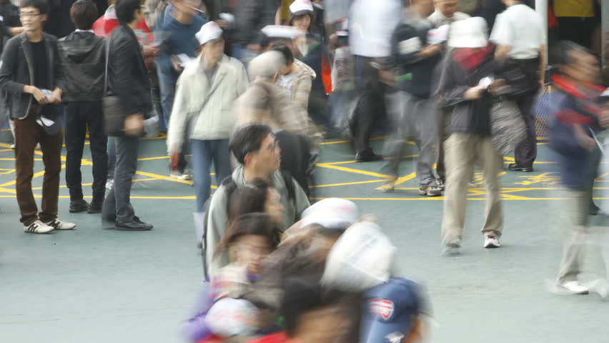 HONG KONG - DECEMBER 12: Crowd at entrance on December 12, 2010 in Hong Kong,