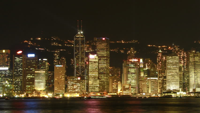 Victoria Harbour of Hong Kong Symphony of Lights (TimeLapse)