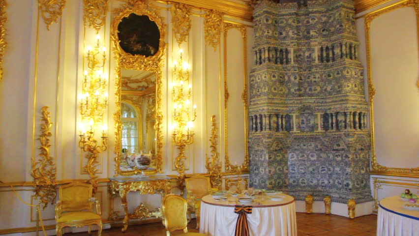 SAINT-PETERSBURG, RUSSIA - JULY 27, 2012: interior in Pushkin palace in