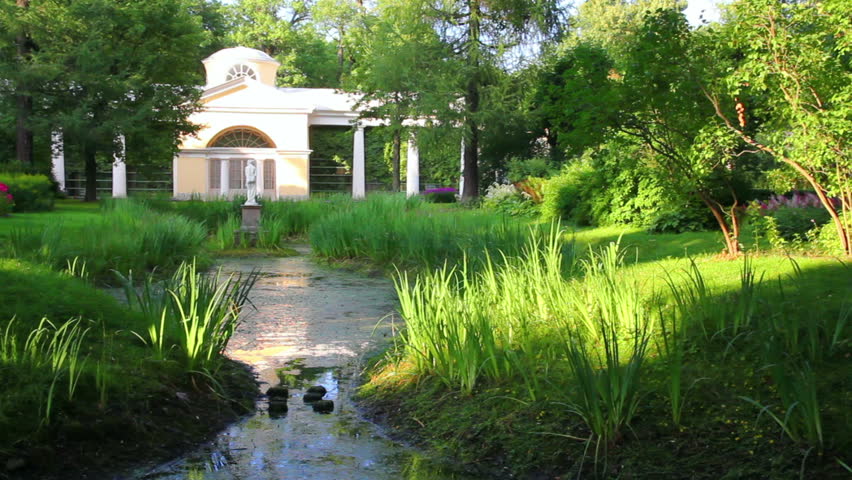 pavilion in Pavlovsk park St. Petersburg Russia