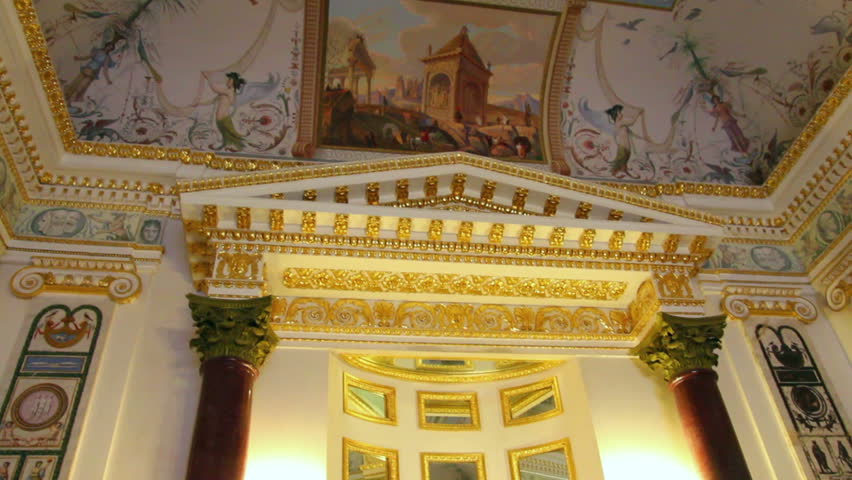 SAINT-PETERSBURG, RUSSIA - JULY 25, 2012: interior in Pavlovsk palace in