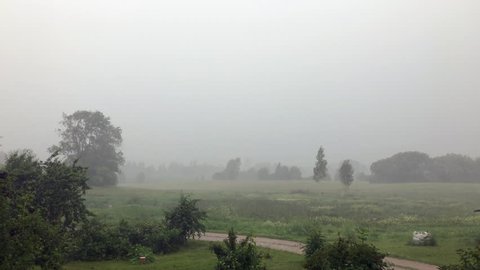 thunderstorm in the summer at the country