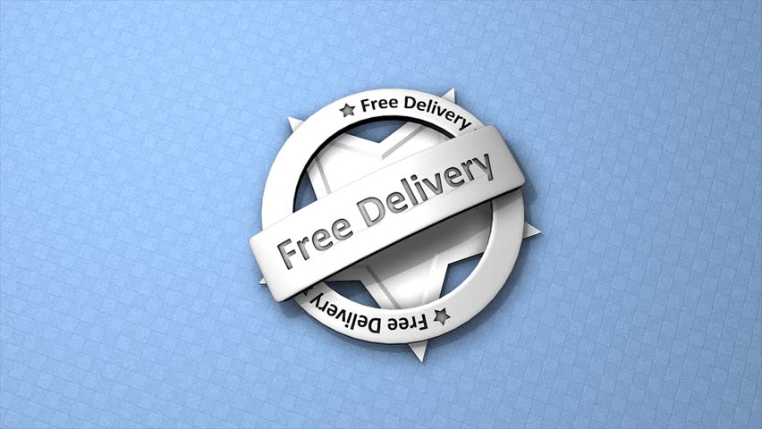 3d animation, Free delivery badge.