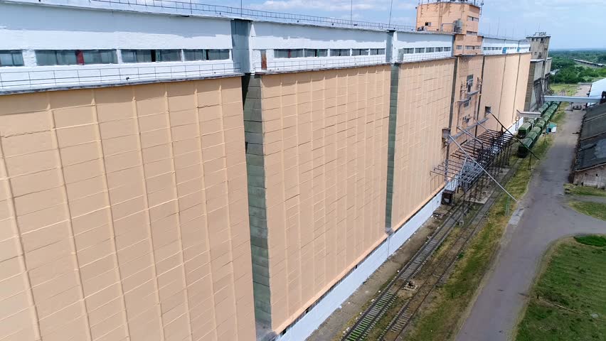 View From Air. Storage of Grain. Agricultural Enterprise
