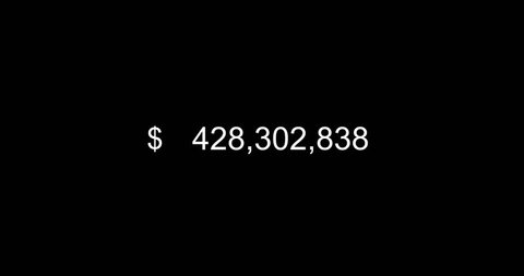 Viral alpha counter counting from 1 US Dollar to 1 Billion Dollars