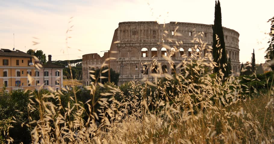 Rome Italy - Colosseum ruin of the former Roman Empire