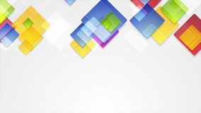 Colorful abstract squares geometric motion background. Seamless loop. Video animation Ultra HD 4K 3840x2160
