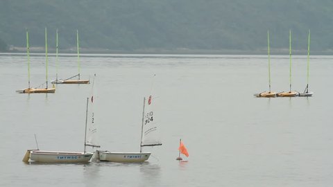 HONG KONG - AUGUST 28: Sailboat floating on the sea shot on August 28, 2011 in Hong Kong, China.