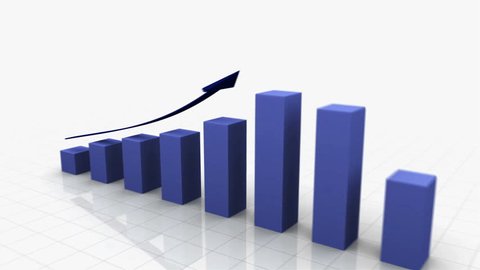 3D Growing Business Chart / bar graph in blue with Climbing Arrow. 8 Bars total
Different variations of this file as well as many other business related animations available in my Contributor Gallery.