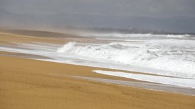 Video of Sand Atlantic Beach with ocean surf