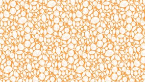 Seamless loop retro animation background with hot circles. Each sheet of this clip is a seamless pattern