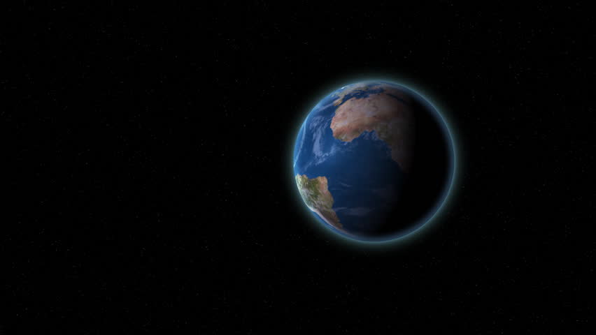 Zooming into the Earth from a distance.