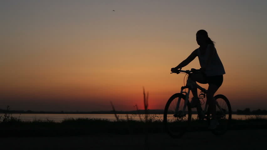 bicycle sunset