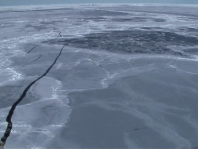 Aerial view of the sea ice on Antarctica