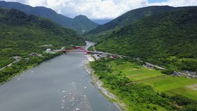 DJI MAVIC 4K Taiwan Aerial Drone Video Hualien Hsiukuluan River Visitor Center 20170717