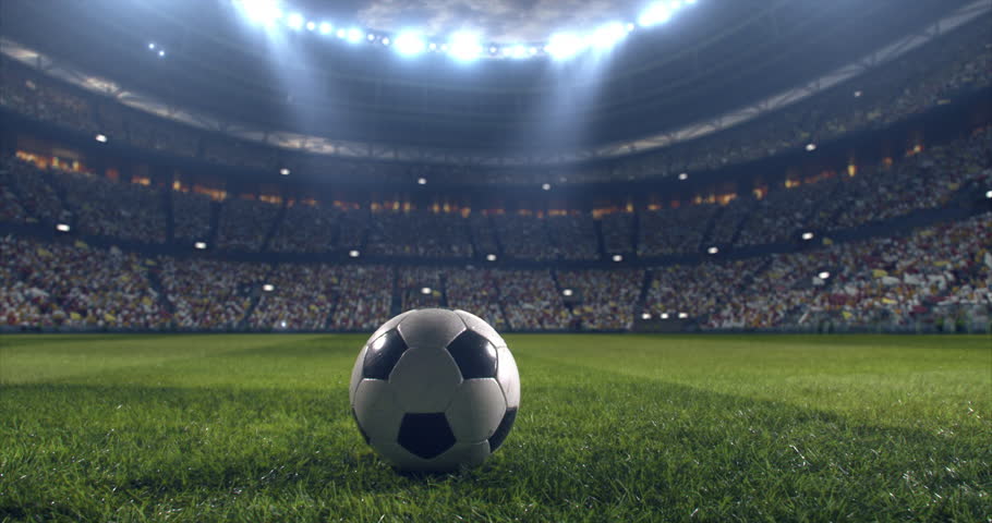 Soccer player performs outstanding play during a soccer game on a professional outdoor soccer stadium. Player wears unbranded uniform. Stadium and crowd are made in 3D. Royalty-Free Stock Footage #28910503