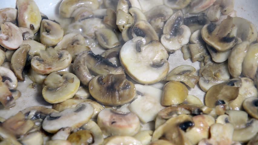 Fresh mushroom baking on a plate