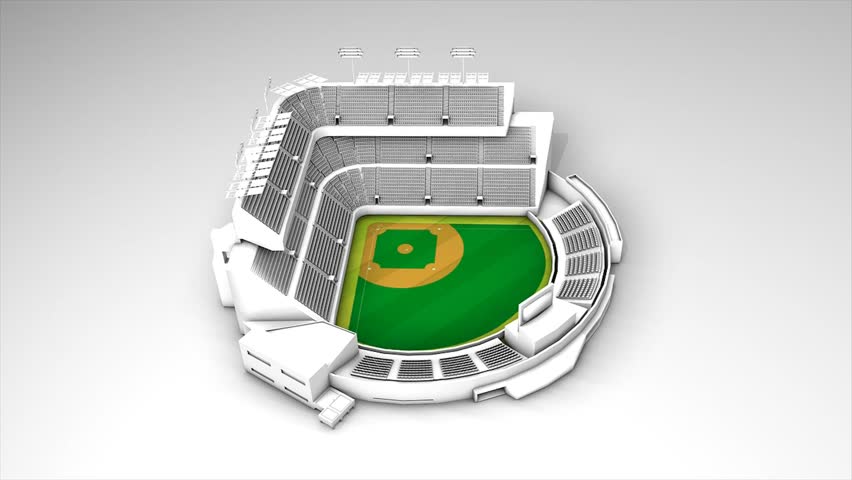 Baseball stadium, 360 view animation.	