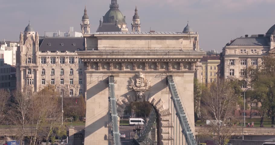 Aerial view of Budapest  - Gresham Palace - Palota 