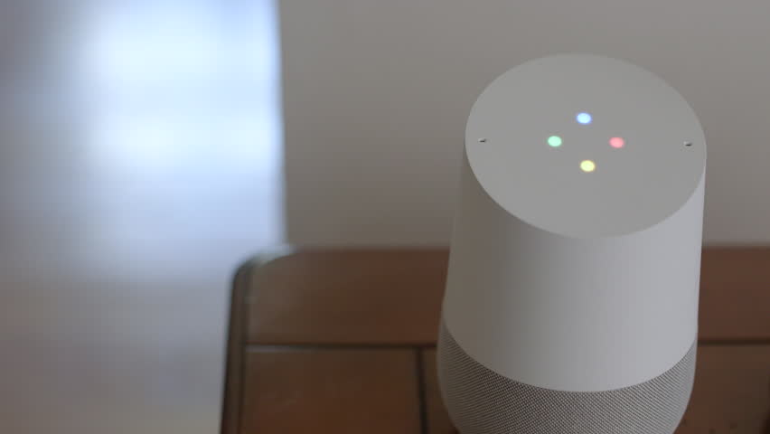 Smart Home Voice Controlled Gadget Responding To Command | Shutterstock HD Video #28941823