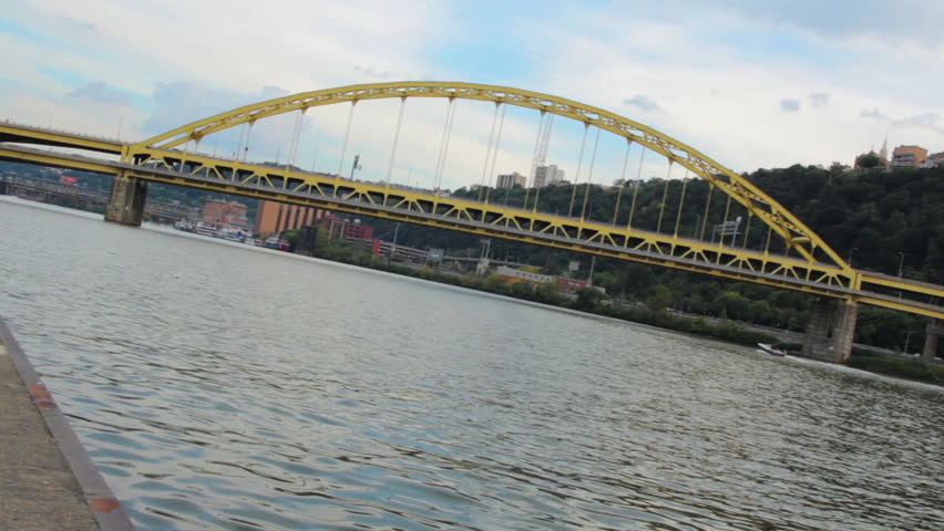Fort Pitt Bridge Over The Monongahela River In Pittsburgh, Pennsylvania, USA HD