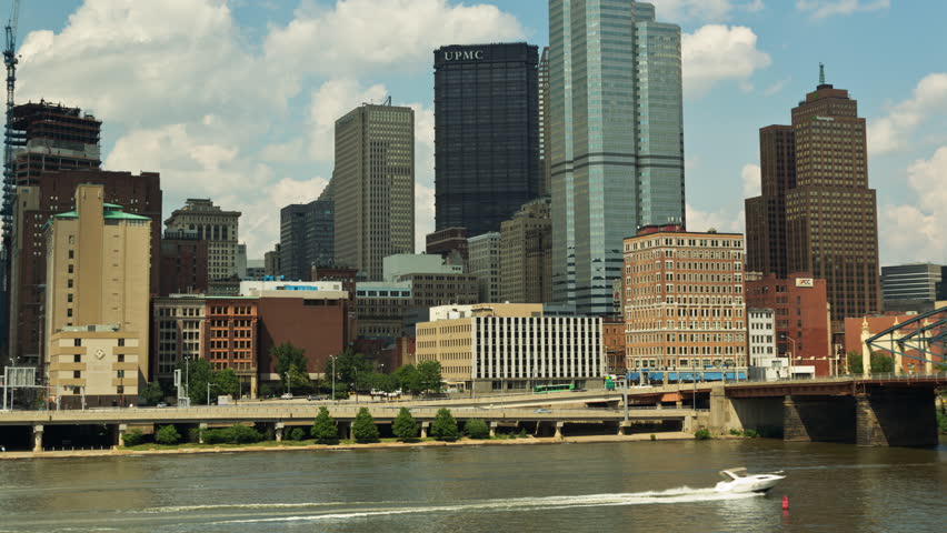 Scenic City Timelapse Of Pittsburgh, Pennsylvania, USA Skyline And River