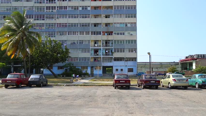 Old Soviet Style Building in Havana, Cuba. 2015