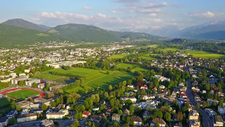 Timelapse footage of Hohensalzburg Castle or Festung Hohensalzburg Fortress on the top of Festungsberg hill in Salzburg, Austria. Hohensalzburg Castle is one of largest medieval castles in Europe.
