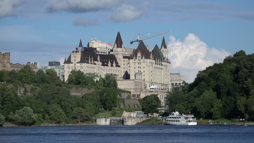 July 19, 2017 - Ottawa, Ontario Canada - Chateau Laurier on the Ottawa river