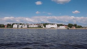 river cruise in Kostroma Russia. video taken from aboard sailing boat