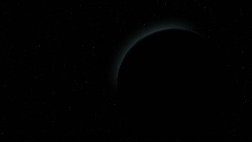 The Earth is revealed in space.