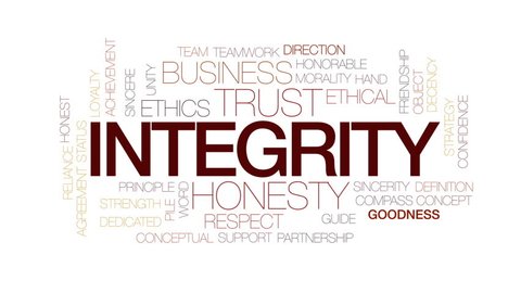 Integrity Animated Word Cloud Text Design Stock Footage Video (100% ...