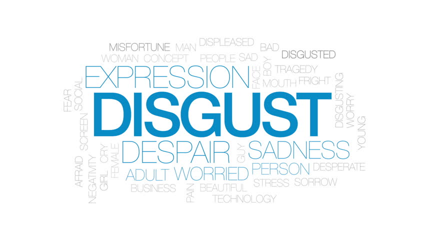 Disgust Animated Word Cloud Text Stock Footage Video (100% Royalty