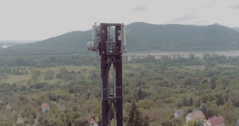 Aerial view of GSM tower Europe