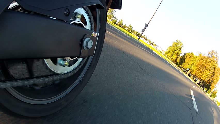 Motorcycle Low View Cornering