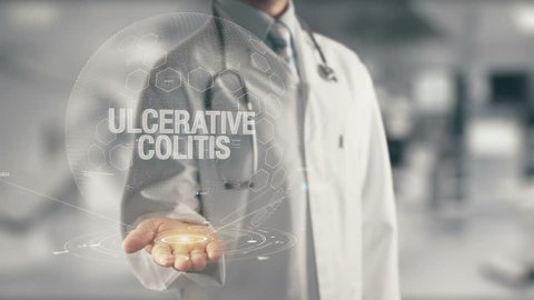 Doctor holding in hand Ulcerative Colitis