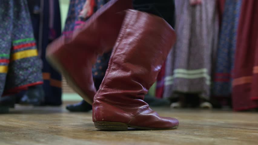 Russian Folk Dance - Foot Stock Footage 